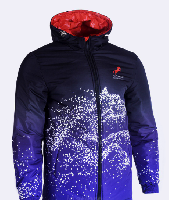 Куртка Норд с капюшоном на синтепоне унисекс, с полной запечаткой