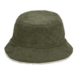 Панама женская BUCKET 2IN1, хаки/бежевый ,S/M,100% полиэстер; подкл шерпа 100% полиэстер, 420 г/м2