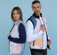 Жилет Холли из футера со стежкой унисекс, с частичной запечаткой